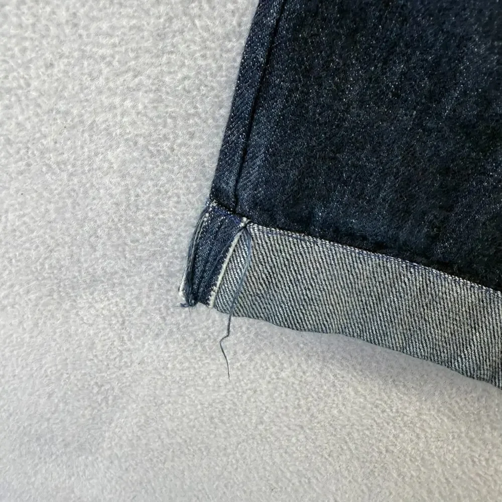 Blueblood Jeans Mens 32-34 FITS 34x30 Blue Dark Selvedge Every Day Buckle Back